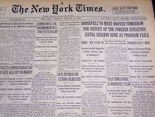 1933 JANUARY 19 NEW YORK TIMES - ROOSEVELT TO MEET HOOVER - NT 3863 picture