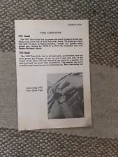 1952 Harley-Davidson Motorcycles R.H.B Supplement,Fork Lubrication,Muffler,1951 picture