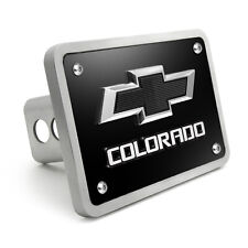 Chevrolet Colorado 3D Black Logo on Black Billet Aluminum Tow Hitch Cover picture