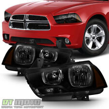 For 2011-2014 Dodge Charger R/T SE SRT8 Black Smoke Halogen Headlights Headlamps picture