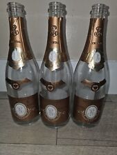 3 EMPTY LOUIS ROEDER Rose CRISTAL 2012 CHAMPAGNE Crystal BOTTLE EMPTY w CORK picture