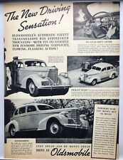 1938 Oldsmobile Six Eight Driving Sensation Vintage Print Ad Man Cave Poster 30s picture