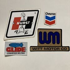 4- Goodyear Hurst Chevron Witt Motor Co. Vintage Original Decal /Stickers 1980’s picture