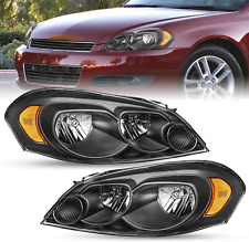Halogen Headlight Assembly Set Compatible with 2006-2013 Chevy Impala / 2014-201 picture
