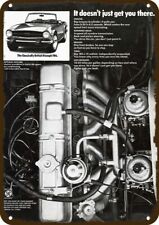 1974 TRIUMPH TR6 Convertible Car Engine Vntge-Look DECORATIVE REPLICA METAL SIGN picture