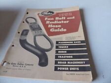 Gates 1952 Fan Belt and Radiator Hose Guide copyright 1952 picture