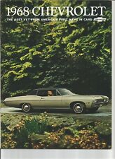 1968  Chevrolet Caprice, Impala SS, Bel Air, Biscayne Dealer Sales brochure picture