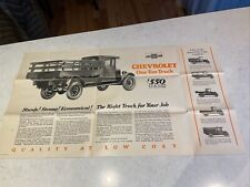 Early Chevy Truck Dealer Brochure 1 Ton Chevrolet 1925 picture