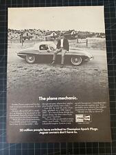 Vintage 1960s Jaguar XKE - Champion Spark Plugs - Print Ad picture