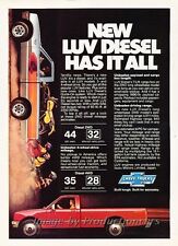1981 Chevrolet Isuzu LUv Truck Original Advertisement Print Art Car Ad J825 picture