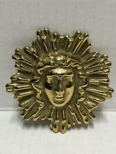 Brass Medusa Wall Hanging Small 3.25” tall Signed 1990 The New Port Collection picture