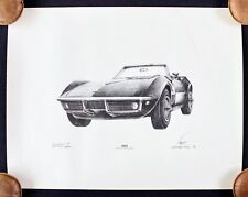 1968 Corvette Convertible Lithograph Print Kik LtdEd 2000 AP Artist's Collection picture
