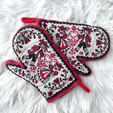 Vintage Scandinavian / Dutch oven mitts small picture