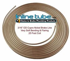 Copper Nickel Brake Line Tubing Kit 3/16  Od 25 Ft Coil Roll Nicopp Cn3 Tube picture
