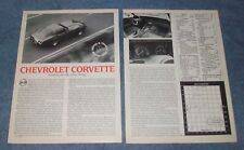 1978 Chevy Corvette L82 Vintage Road Test Info Article  picture