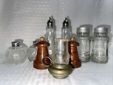 Vintage clear glass,crystal,wooden,silver Plated & Aluminum Lids 4 Pair & Single picture