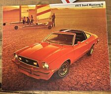 NOS 1977 Ford Mustang II Cobra Mach I Rallye Ghia Dealer Sales  Brochure Catalog picture