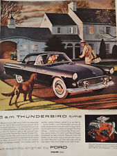 1955 Esquire Original Art Advertisements FORD Thunderbird Y Block V-8 LEE Hats picture