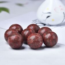 4Pcs WOW Natural Rare Red sun stone Crystal ball Quartz Sphere Healing 30mm picture
