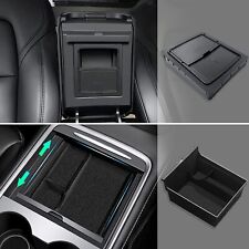 2 Pack Compatible With Tesla Model 3/Y Center Console Organizer Tray& Armrest picture