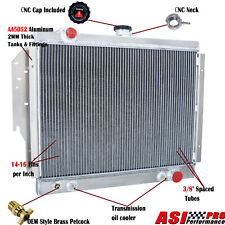 2ROW Aluminum Radiator for 1979-93 Dodge D/W 100 200 250 350 Ramcharger 5.2 5.9L picture