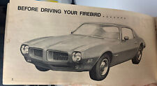 1972 Pontiac Firebird Owners Operators Manual 72 Formula Trans Am Esprit picture