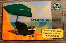 2007 STARBUCKS Gift Card Summer Escape Green Umbrella #6046 picture
