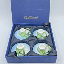 Gallant Porcelain Green Orchid Candlestick Presentation Box NEW Set Of 4 picture