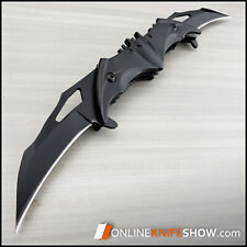 Dual Spring Black Batman Knife Assisted Folding Blade Pocket Dark Knight Joker  picture