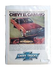 Chevy El Camino 1979 Advertisement Ad Chevrolet 7 7/8” x 10 3/4” Paper Sealed  picture