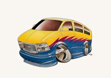 95 Chevy Astro Van Cartoon Drawing - Original Design Rendering Michael Leonhard picture