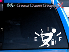 Empty Fuel / Gas Gauge  -Vinyl Decal Sticker -Color Choice -HIGH QUALITY picture