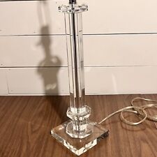 Architectural Lucite Acrylic Lamp Mid Century Modern 1960s Clear Solid Column picture
