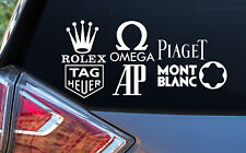 Rolex Tag Heuer Omega Audemars Piguet Piaget Mont Blanc Vinyl Sticker Decals picture
