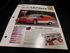 1992-1996 Chevrolet Caprice Wagon Spec Sheet Brochure Photo Poster  picture