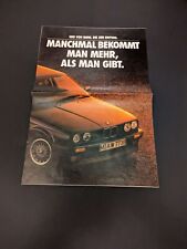BMW E30 - SE Trim - Price Sheet Sales Brochure - German Market picture