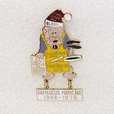 Vintage Lions Club Enamel Pin Badge Commemorative 30 Years 1946-1976 Damascus MD picture