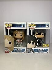 VAULTED Funko Pops 81 & 82 Asuna & Kirito Hot Topic Exclusive 2 pack picture