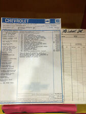 1978 L82 ANNIVERSARY CORVETTE WINDOW STICKER WITH EVERY OPTION AND DOCUMENTATION picture