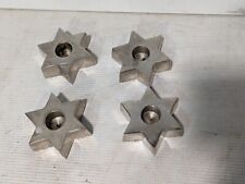 Set of 4 Crate and Barrel 405-574 Pillar Candle Holders, Star of David  picture