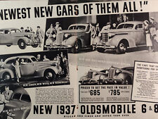 Vintage 1936 Ad Advertisement 1937 OLDSMOBILE Cars Autos Bigger Finer Safer picture
