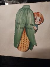 Vint Valentin Card Boy Corn on the Cob 2