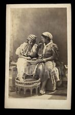 RARE MOORISH GIRLS 1860S CDV PHOTO BY CHOUFFLY ETHNIC MOROCCO ARAB AFRICA picture