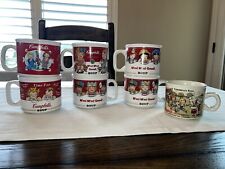 Vintage Campbells Soup 'Time For Campbell's Soup' Mugs M’m M’m Good Lot of 7 picture