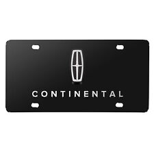 Lincoln Continental 3D Dual Logo Black Stainless Steel License Plate picture