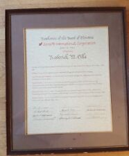SANTA FE INT'L CORP - SIGNED RETIREMENT CERTIFICATE / 1986 (Gerald Ford Sign) picture