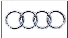 Fits Audi Chrome Sliver Front Grille Badge Rings Logo Emblem 250mm* 85mm TT MKII picture