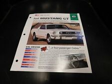 1964-1966 Ford Mustang GT Spec Sheet Brochure Photo Poster 1965 picture