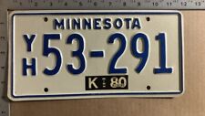 1980 Minnesota truck license plate YH 53-291 Ford Chevy Dodge 11529 picture