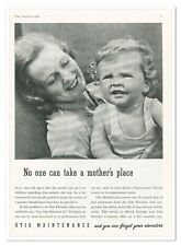 Print Ad Otis Elevator Maintenance Mother & Child Vintage 1938 Advertisement picture